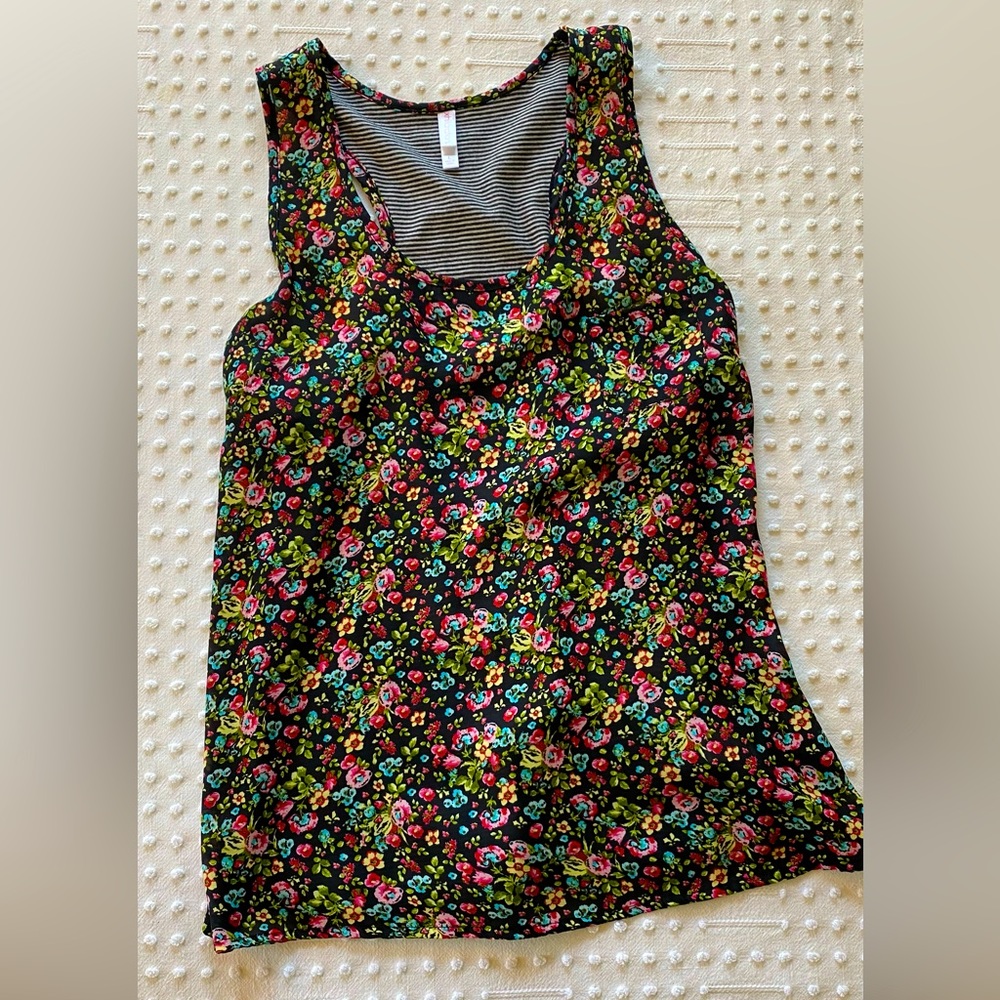 Silky floral tank